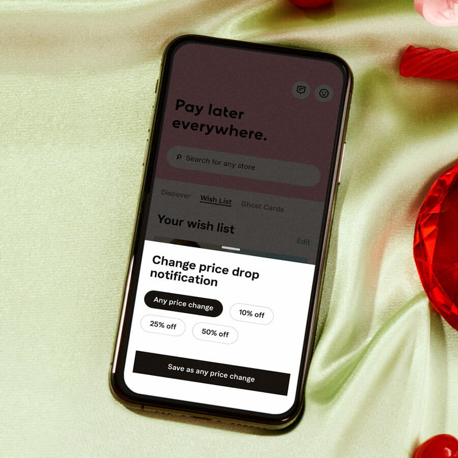 klarna app drops card ghost wish lists