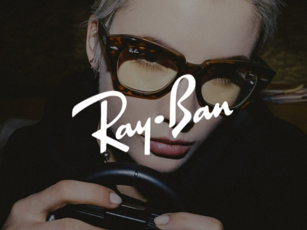 ray ban aviators with blue lenses