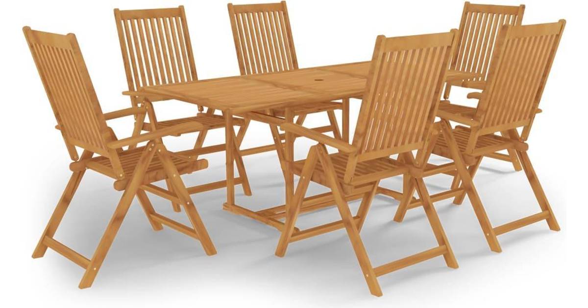 VidaXL 3059565 Patio Dining Set, 1 Table inkcl. 6 Chairs - Compare