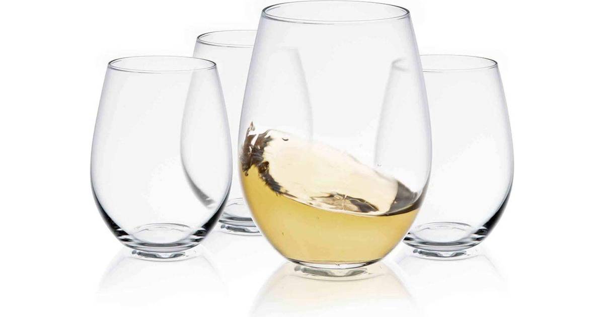 large stemless wine glass