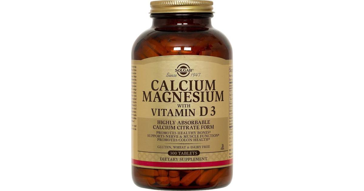 Solgar Calcium Magnesium With Vitamin D3 300 Tablets • Price 3934