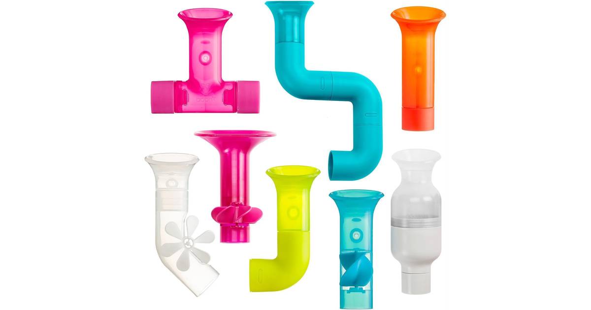 boon 13-piece pipes and tubes bath toy set