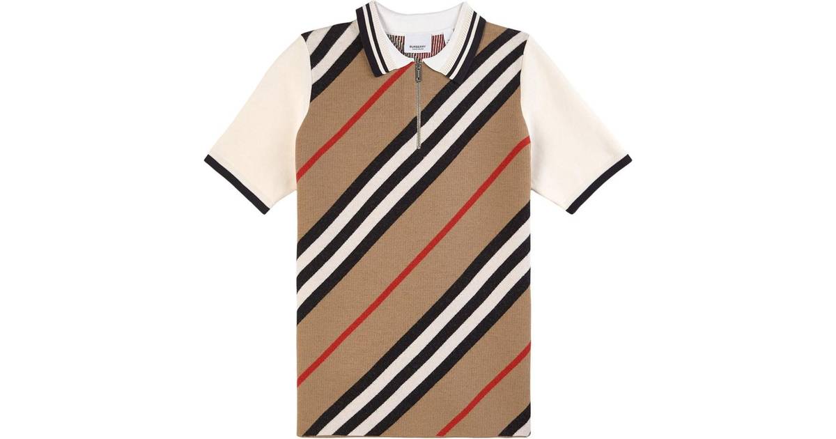 Burberry Kid's Icon Stripe Wool Blend Polo Shirt - Beige (P00577488) •  Price »