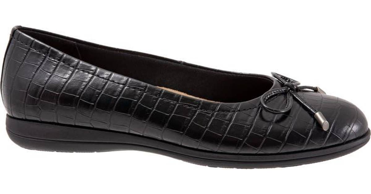 Trotters Dellis - Black Croco (2 stores) • See Klarna