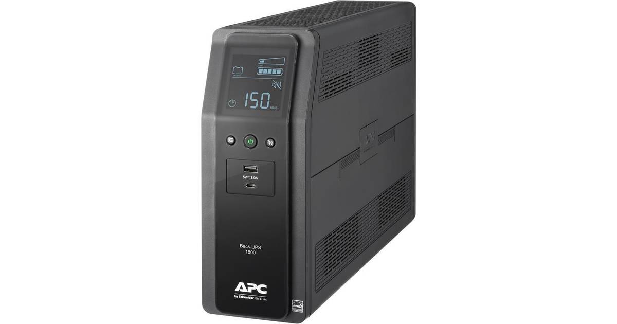 APC Back-UPS Pro 10-Outlet Tower Uninterruptible Power Supply, 1,500VA ...