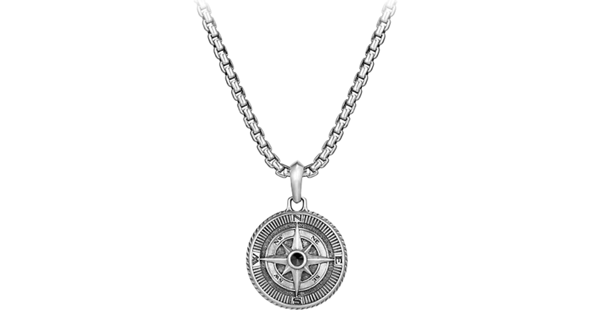 David Yurman Maritime Compass Amulet - Black/Silver/Diamonds • Price