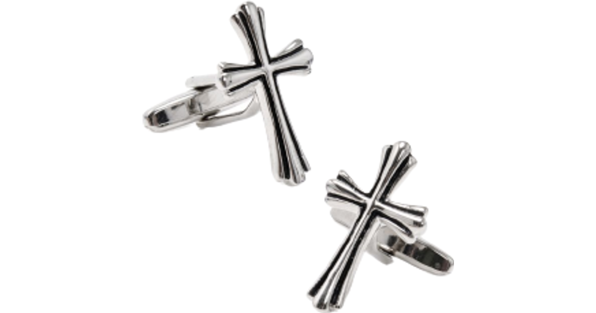 Cufflinks Inc Cross Cufflinks - Silver/Black • Price