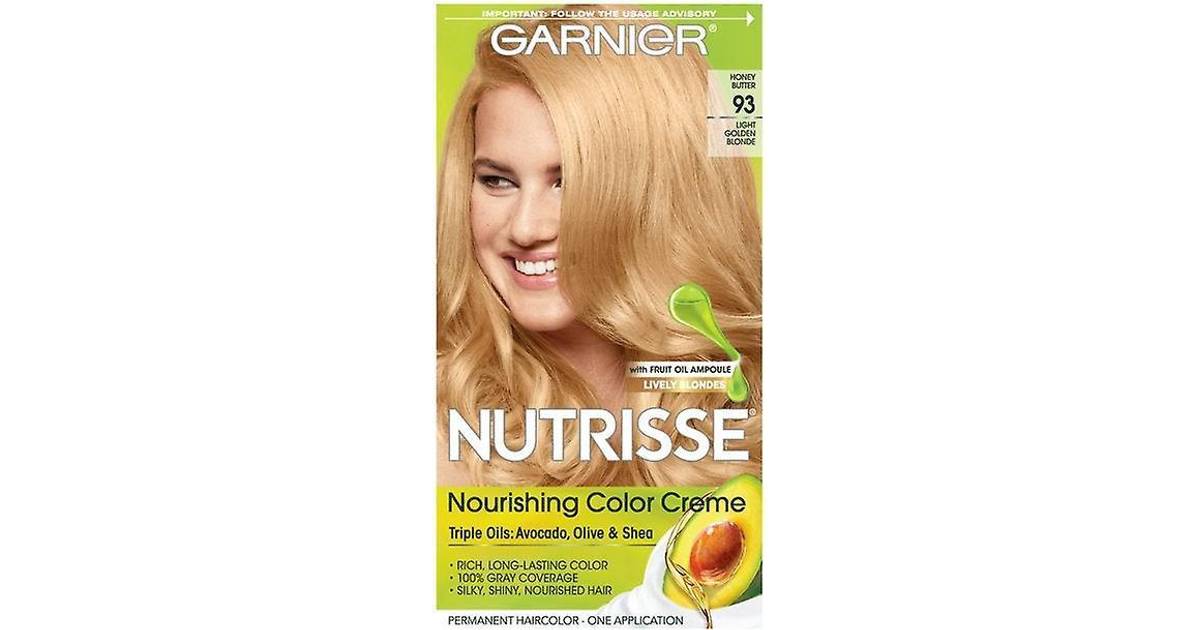 2. Garnier Nutrisse Nourishing Hair Color Creme, 93 Light Golden Blonde - wide 7