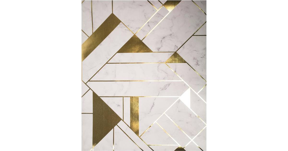 Advantage Gulliver Off-white Marble Geometric Wallpaper • Price
