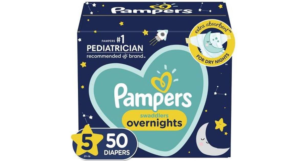 Pampers Swaddlers Overnights Disposable Diapers Size 5 50pcs • Price