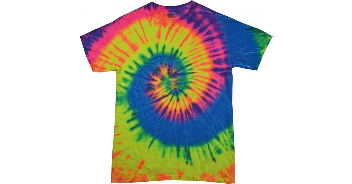 Colortone Womens Rainbow Tie-Dye Short Sleeve Heavyweight T-shirt ...