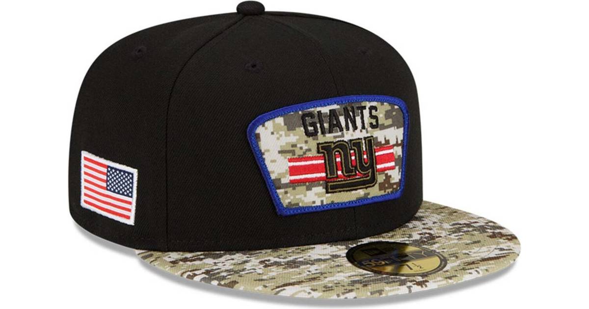 New Era Mens Black Camouflage York Giants 2021 Salute To Service 59fifty Fitted Hat • Price 3932