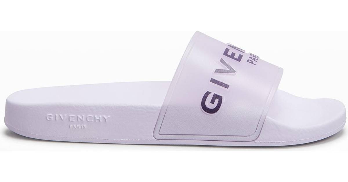 Givenchy Rubber Logo Pool Slides Lilac • See prices »