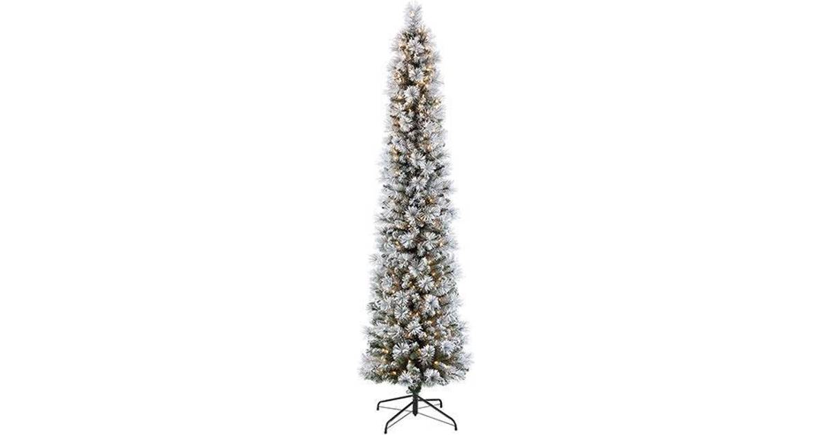 Puleo International 7.5ft. Flocked Patagonia Pine White 7.5 Foot