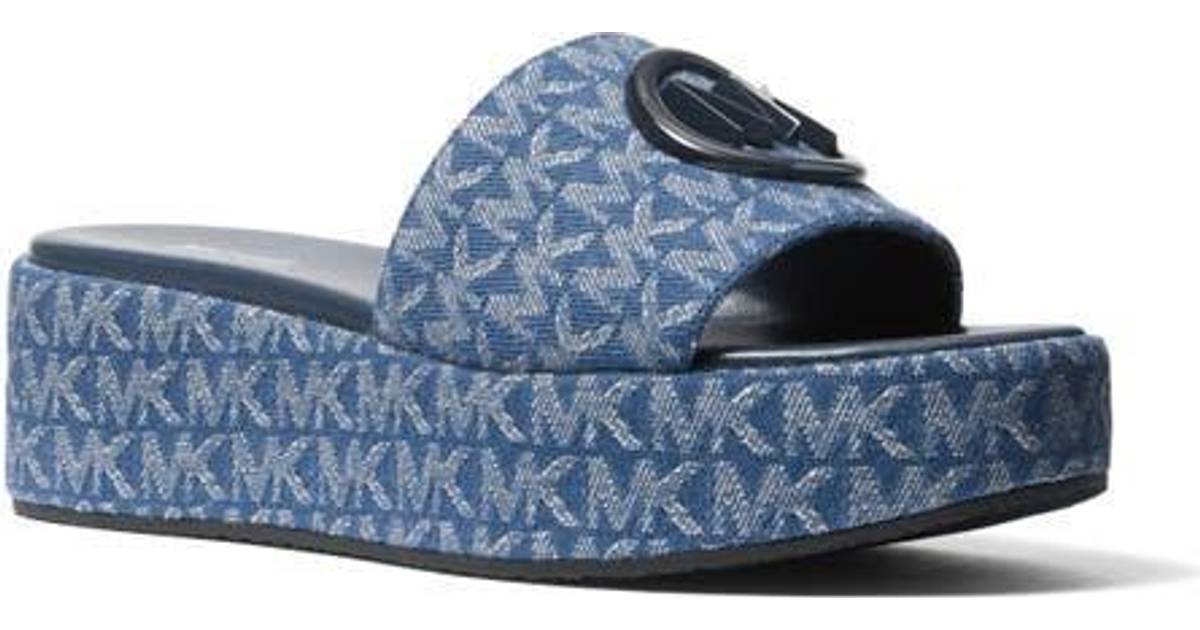 Michael Kors Sadler Logo Jacquard Wedge Sandal - Compare Prices - Klarna US