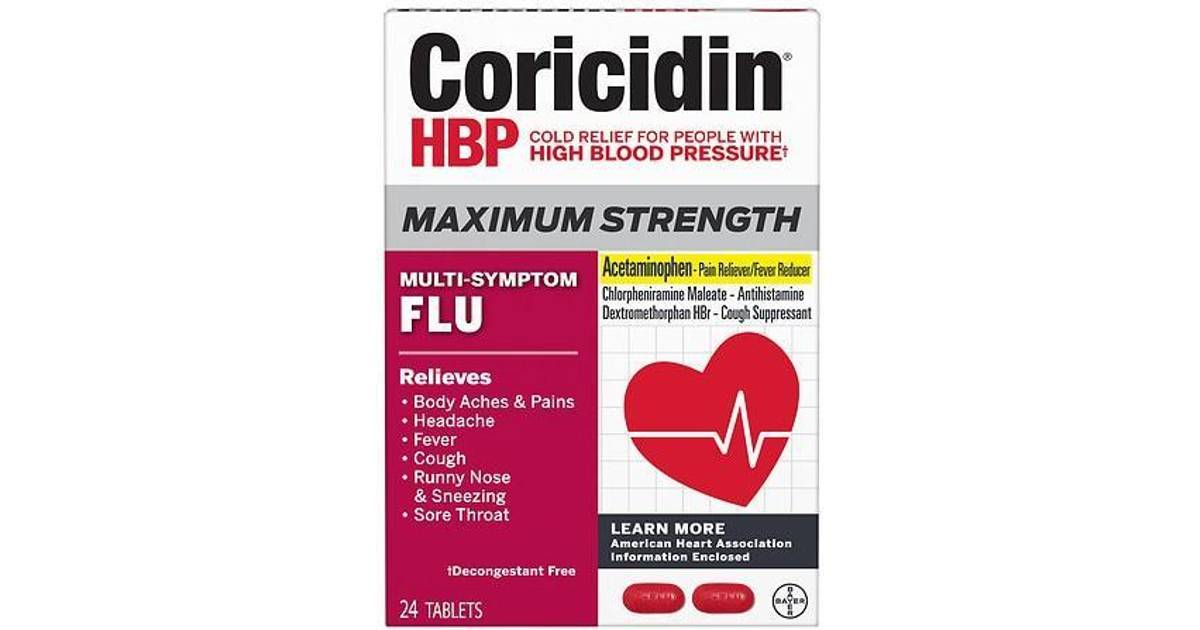Coricidin Hbp Maximum Strength Multi Symptom Flu Tablets 240 Ea Compare Prices Klarna Us 1162
