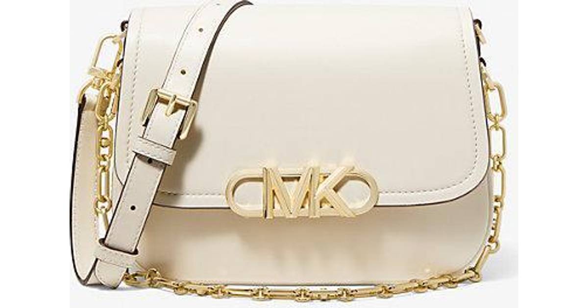 Michael Kors Parker Leather Saddle Crossbody Bag LIGHT CREAM • Price »