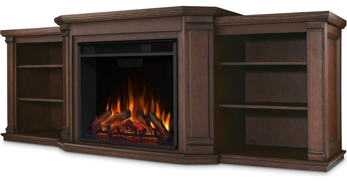 Real Flame Valmont Electric TV Media Fireplace Dark Brown • Price