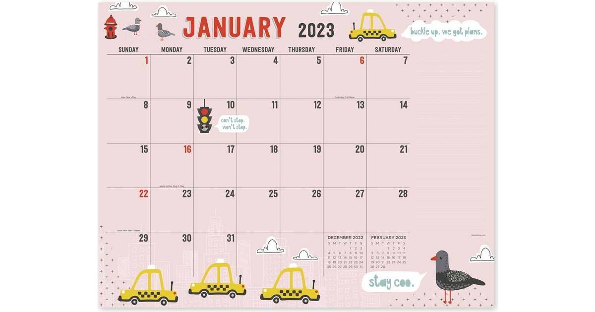 TF Publishing Calendars multi 12Month 2023 Desk Pad Monthly Blotter