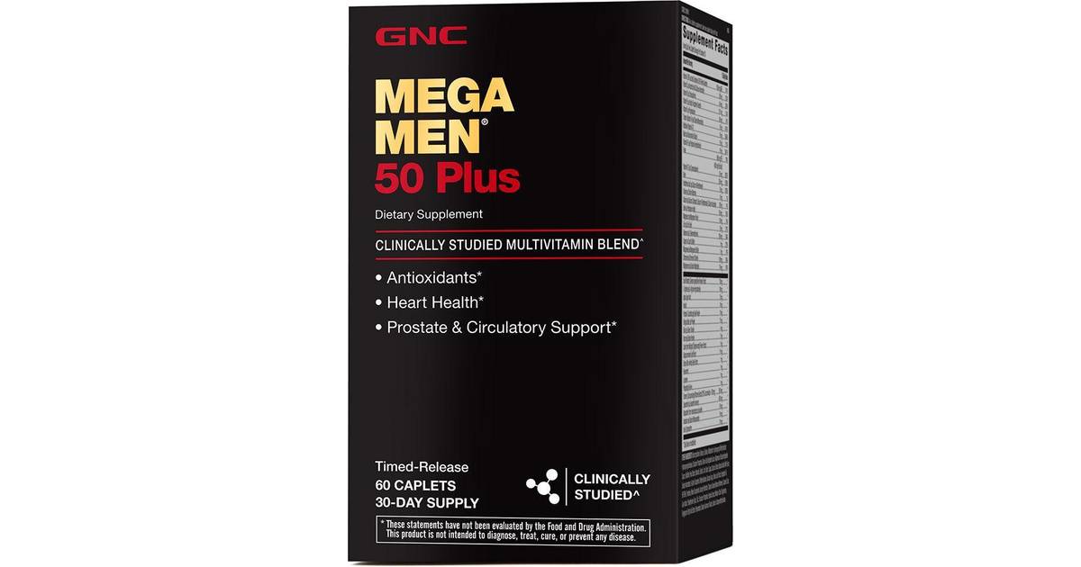 GNC Mega Men 50 Plus Multivitamin 60 Caplets - Compare Prices - Klarna US