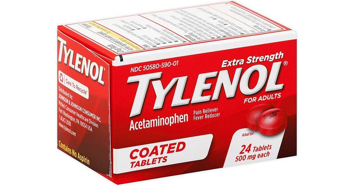 Tylenol Extra Strength 24 Count 500 Mg Pain Reliever Caplets Ct • Price