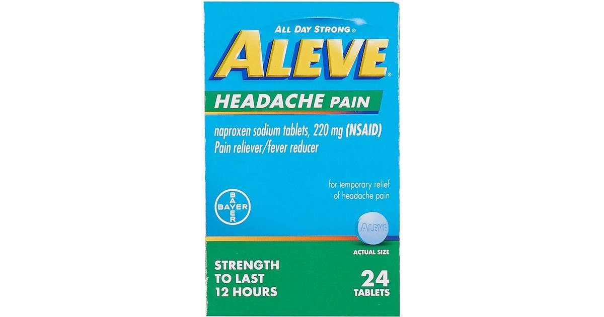 Aleve 24 Count Headache Pain Relieverfever Reducer Tablet • Price