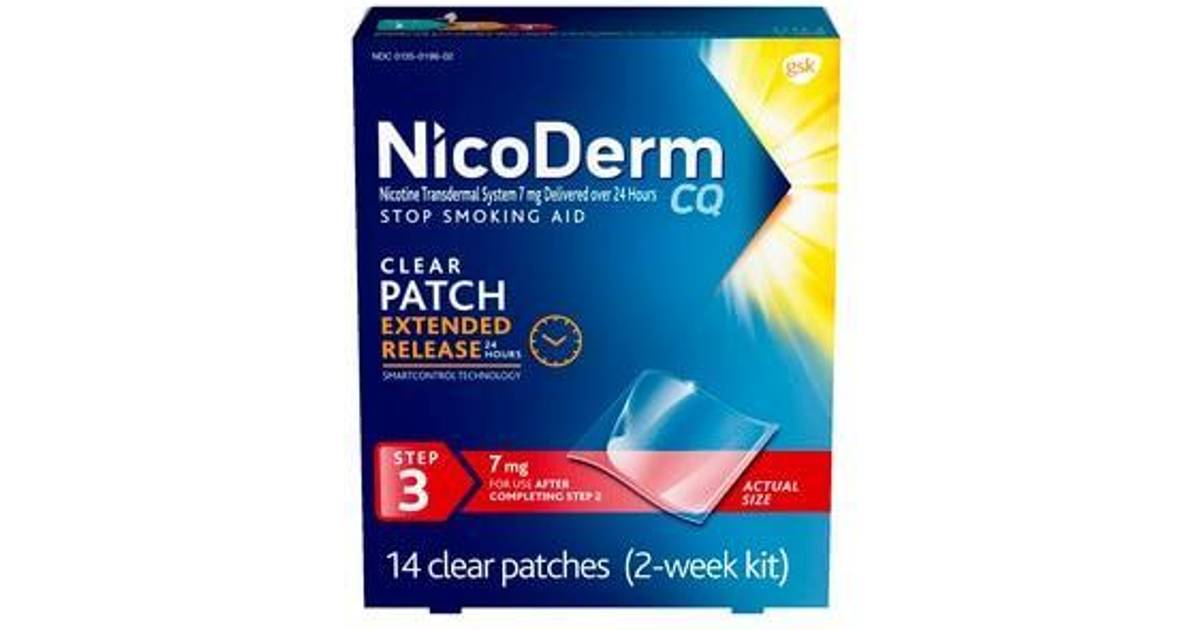 Nicoderm CQ Clear Nicotine Patch Stop Smoking Aid Step Price