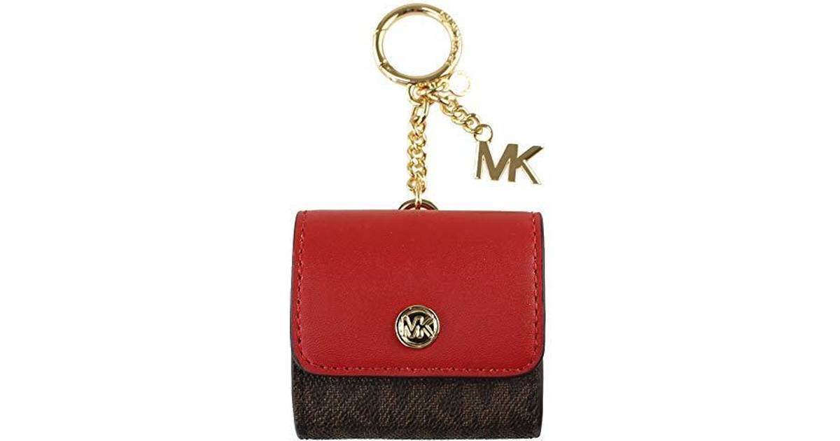 Michael Kors Jet Set Leather Signature Logo AirPod/AirPod Pro Case (Red ...