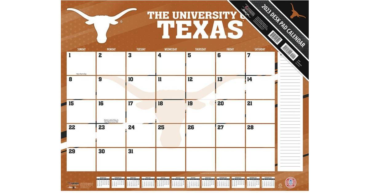 Turner Licensing Texas Longhorns 2023 Desk Pad Calendar • Price