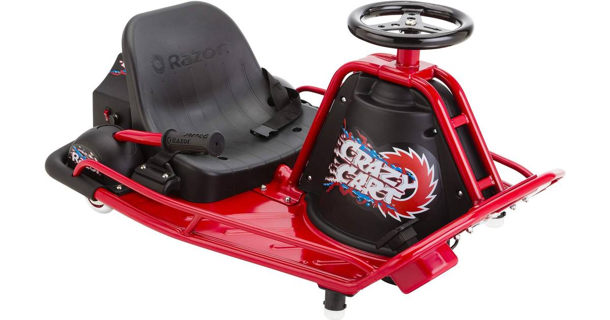 Razor Crazy Cart 24v Electric Drifting Go Kart Variable Speed Up To 12 Mph Drift Bar For 