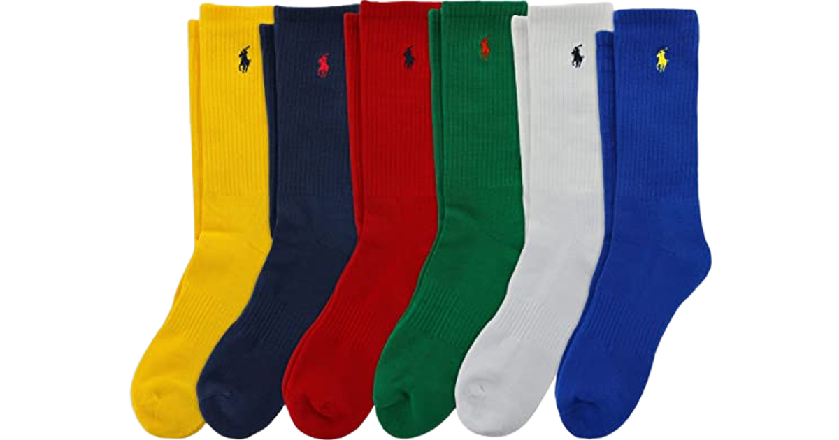 Polo Ralph Lauren Mens Classic Sport Repreve Socks 6 Pack • Price