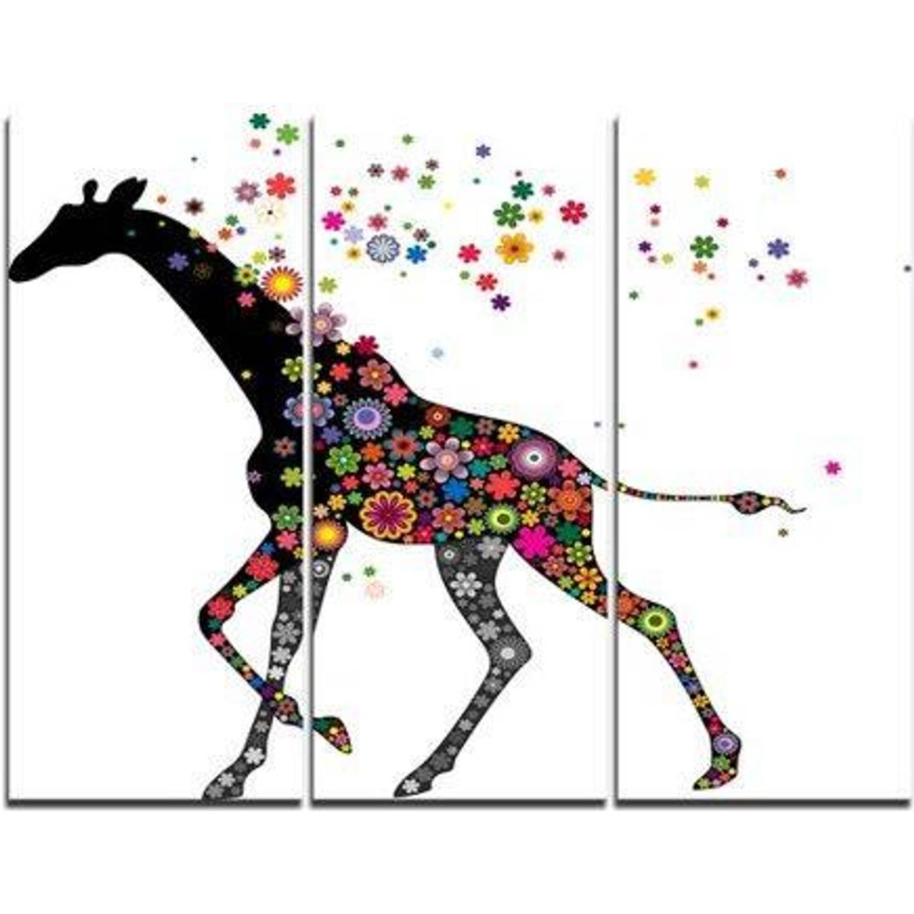 Design Art Cheerful Giraffe Running 3 Framed Art • Price