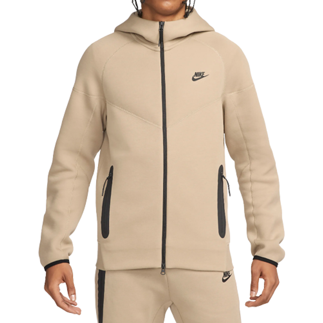 Nike Men's Sportswear Tech Fleece Windrunner Full Zip Hoodie - Khaki ...