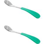 Avanchy - Stainless Steel Baby Spoons (2 Pack) Black