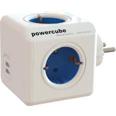 Beste Kabelforlengere & Forgrenere allocacoc PowerCube Original 4-way 2 USB Without Cable