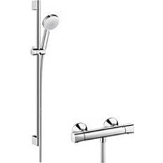 Manuell Duschsets & Handbrausen Hansgrohe Crometta 100 Vario Kombiset Weiß