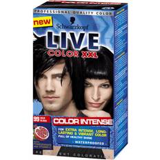 Svarte Permanente hårfarger Schwarzkopf Live Color XXL #99 Deep Black