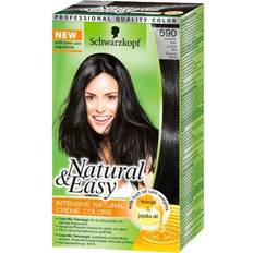 Svarte Permanente hårfarger Schwarzkopf Natural & Easy #590 Ebenholts Svart