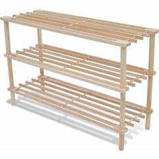 vidaXL 241065 Natural Shoe Rack 29.1x19.1"