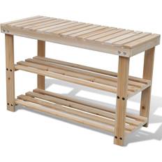 Skohyller vidaXL Wood 2 shelves Skohylle 29x45cm