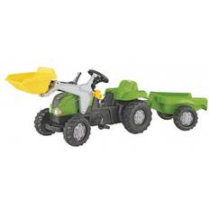 Rolly Toys Rolly Kid Tractor With Frontloader & Trailer Green