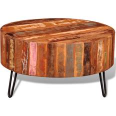 Solid wood round coffee table vidaXL Reclaimed Wood Coffee Table 27.6"
