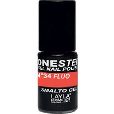 Layla Cosmetics One Step Gel Nail Polish #34 Orange Fluo 5ml