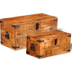 Natural Chests vidaXL 241634 2-pack Chest 35x35cm