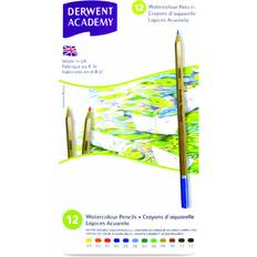 Blå Akvarellblyanter Derwent Academy Watercolour Pencils 12-pack