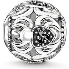 Thomas Sabo Karma Spider Bead Charm - Silver/Black