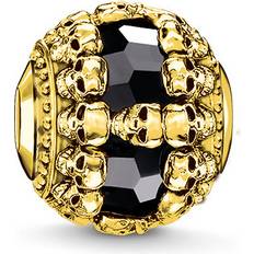 Thomas Sabo Karma Skulls Bead Charm - Gold/Onyx