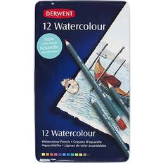 Blå Akvarellblyanter Derwent Watercolour Pencils Tin of 12