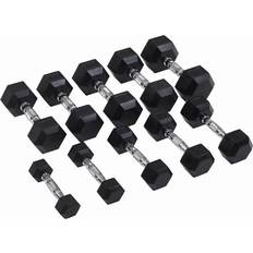 Master Fitness Rubber Chrome Hex Dumbbell 20kg