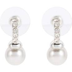 Snö of Sweden Astrid Earrings - Silver/White/Pearl